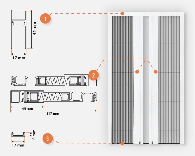 Rail bas 2 Vantaux ALUNOVA